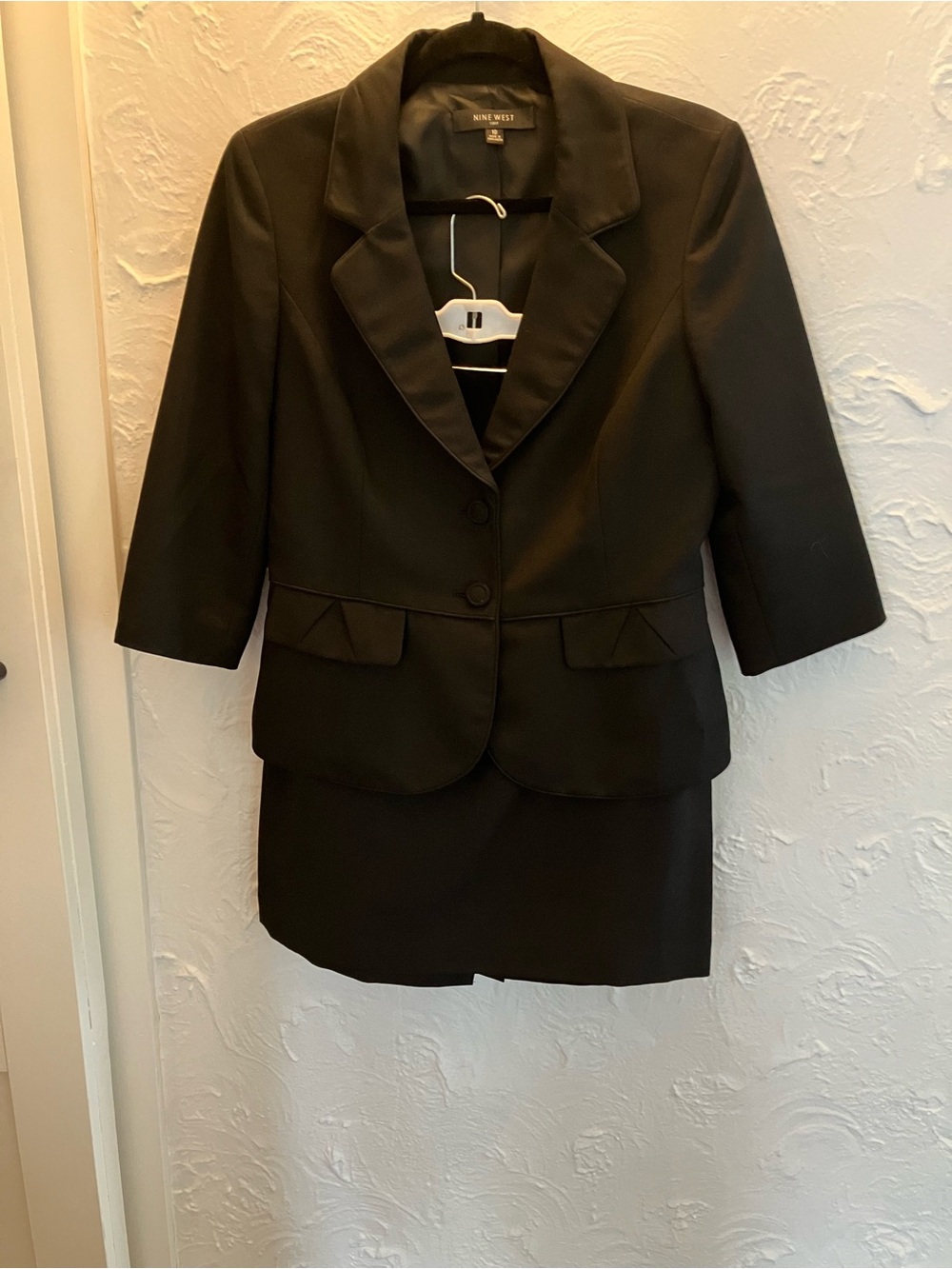 Nine West Black Women's Two-Piece Skirt Suit